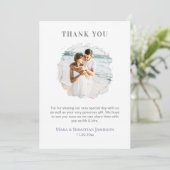 Carte De Remerciements *~* AR16 Elégant code QR PHOTO DO-IT-YOURSELF Mari (Debout devant)