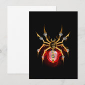 Carte De Remerciements Araignée en vapeur noire (Devant / Derrière)