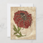 Carte De Remerciements Araignée sur fleurs (Dos)
