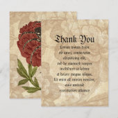 Carte De Remerciements Araignée sur fleurs (Devant / Derrière)