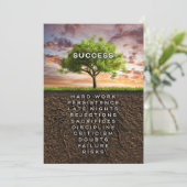 Carte De Remerciements Arborescence de succès (Debout devant)