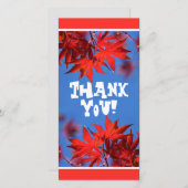 Carte De Remerciements Arboriste Fiery Couleur d'automne : Feuilles d'éra (Devant / Derrière)