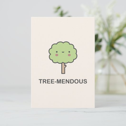 Carte De Remerciements Arbre (Debout devant)
