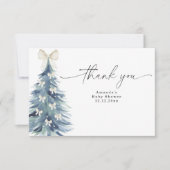 Carte De Remerciements Arbre à feuillage persistant avec arcs Baby shower (Devant)