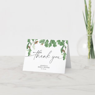 Carte De Remerciements Arbre à glands baby shower