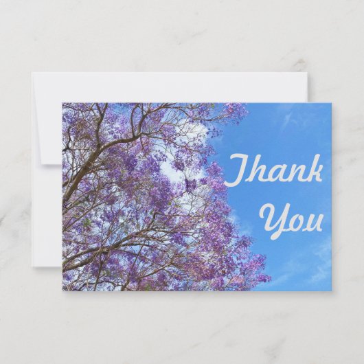 Carte De Remerciements Arbre de Jacaranda bleu violet (Devant)