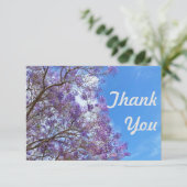Carte De Remerciements Arbre de Jacaranda bleu violet (Debout devant)