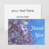 Carte De Remerciements Arbre de Jacaranda bleu violet (Devant / Derrière)