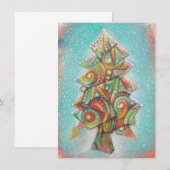 Carte De Remerciements Arbre de Noël (Devant / Derrière)