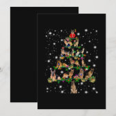 Carte De Remerciements Arbre De Noël Allemand Couvert De Flamme De Flamme (Devant / Derrière)