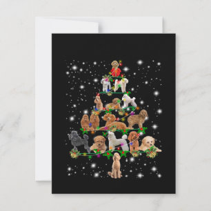 Carte De Remerciements Arbre De Noël Aux Canicules Couvert De Flamme De F
