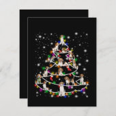 Carte De Remerciements Arbre De Noël beagle Couvert De Lampe De Feu (Devant / Derrière)