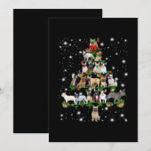 Carte De Remerciements Arbre De Noël Français Taureau Couvert De Lampe De (Devant / Derrière)