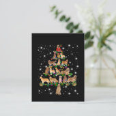 Carte De Remerciements Arbre de Noël Golden Retriever recouvert par Flash (Debout devant)