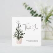 Carte De Remerciements Arbre de Noël gothique Mariage d'hiver (Debout devant)