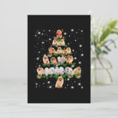 Carte De Remerciements Arbre De Noël Poméranien Couvert De Flamme De Feu (Debout devant)