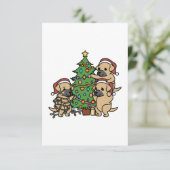 Carte De Remerciements Arbre de Noël Shar Pei (Debout devant)