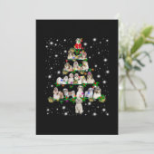 Carte De Remerciements Arbre De Noël Shih Tzu Couvert De Fashlight (Debout devant)