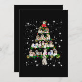 Carte De Remerciements Arbre De Noël Shih Tzu Couvert De Fashlight (Devant / Derrière)