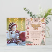 Carte De Remerciements Arbre de Noël Super rose Retro (Debout devant)