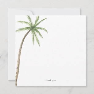 Carte De Remerciements Arbre de palme tropical personnalisé carré