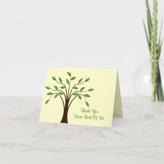 Carte De Remerciements Arbre de Vie Mariage Moderne Remerciements de Tous (Devant)