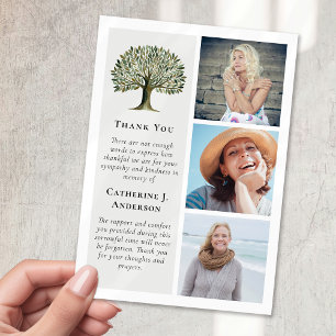 Carte De Remerciements Arbre de vie Photo Sympathy Funeral