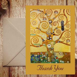 Carte De Remerciements Arbre d'or de la vie Art – Art nouveau Klimt
