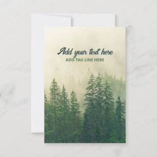 Carte De Remerciements Arbres de la forêt de pins sur mesure