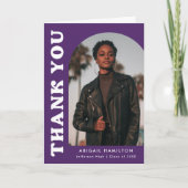 Carte De Remerciements Arc de décalage violet 4 - Diplôme photo (Devant)