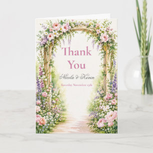 Carte De Remerciements Arc de jardin floral pour anniversaire
