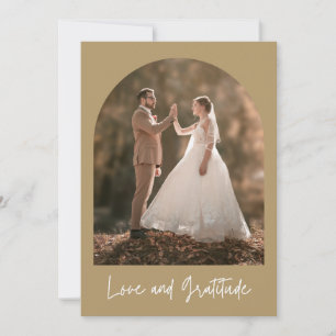 Carte De Remerciements Arc de l'Amour et de la Gratitude Photo Mariage Re