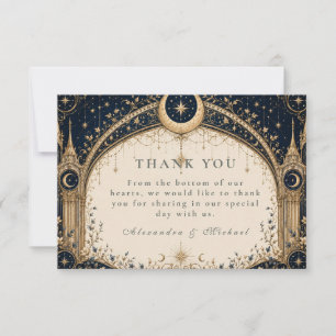 Carte De Remerciements Arc de mariage céleste enchanteur