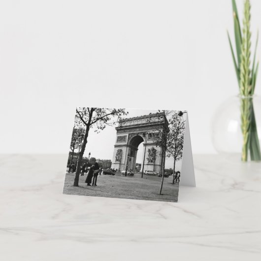 Carte De Remerciements Arc de Triomphe de l'Étoile, Paris, France (Devant)