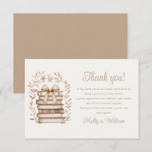 Carte De Remerciements Arc-en-ciel de livres de contes Baby Shower