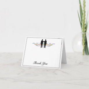 Carte De Remerciements Arc-en-Ciel Élégance Marié Remerciements Mariage