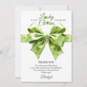 Carte De Remerciements Arc-en-ciel porte-bonheur pour la fête prénatale d (Devant)