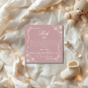 Carte De Remerciements Arc-en-ciel rose bébé Travail  Accouchement USIN H
