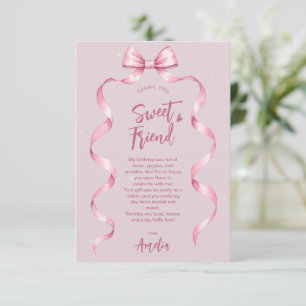 Carte De Remerciements Arc-en-ciel Rose Un Anniversaire