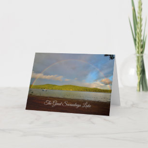 Carte De Remerciements Arc en ciel sur le Grand Lac Sacandaga
