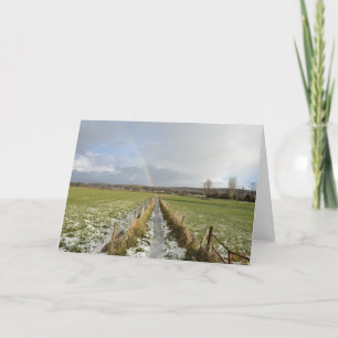Carte De Remerciements Arc en hiver Arnside Moss
