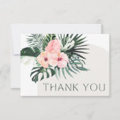 Carte De Remerciements Arc floral tropical (Devant)