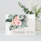 Carte De Remerciements Arc floral tropical (Debout devant)