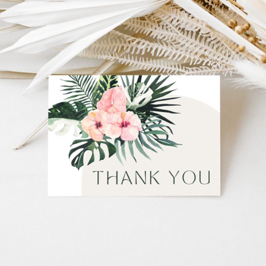 Carte De Remerciements Arc floral tropical