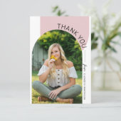 Carte De Remerciements Arc minimal moderne 2 - Diplôme photo (Debout devant)