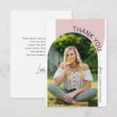 Carte De Remerciements Arc minimal moderne 2 - Diplôme photo (Devant / Derrière)