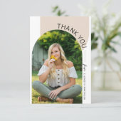 Carte De Remerciements Arc minimal moderne 2 - Diplôme photo (Debout devant)