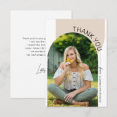 Carte De Remerciements Arc minimal moderne 2 - Diplôme photo (Devant / Derrière)