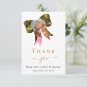 Carte De Remerciements Arc photo d'anniversaire (Debout devant)