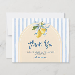 Carte De Remerciements Arc Un Tout Petit Citron Agrumes Baby Shower